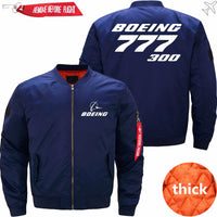 Thumbnail for Boeing 777-300 Ma-1 Bomber Jacket Flight Jacket Aviator Jacket THE AV8R