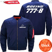 Thumbnail for Boeing 777-8 Ma-1 Bomber Jacket Flight Jacket Aviator Jacket THE AV8R