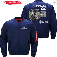 Thumbnail for Boeing 777 GE90 Ma-1 Bomber Jacket Flight Jacket Aviator Jacket THE AV8R