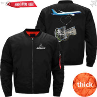 Thumbnail for Boeing 777 GE90 Ma-1 Bomber Jacket Flight Jacket Aviator Jacket THE AV8R