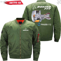 Thumbnail for Boeing 777 Pratt & Whitney PW4000-112 Ma-1 Bomber Jacket Flight Jacket Aviator Jacket THE AV8R