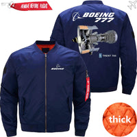 Thumbnail for Boeing 777 TRENT 700 Ma-1 Bomber Jacket Flight Jacket Aviator Jacket THE AV8R