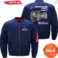 Thumbnail for Boeing GENX THE 747 Ma-1 Bomber Jacket Flight Jacket Aviator Jack THE AV8R