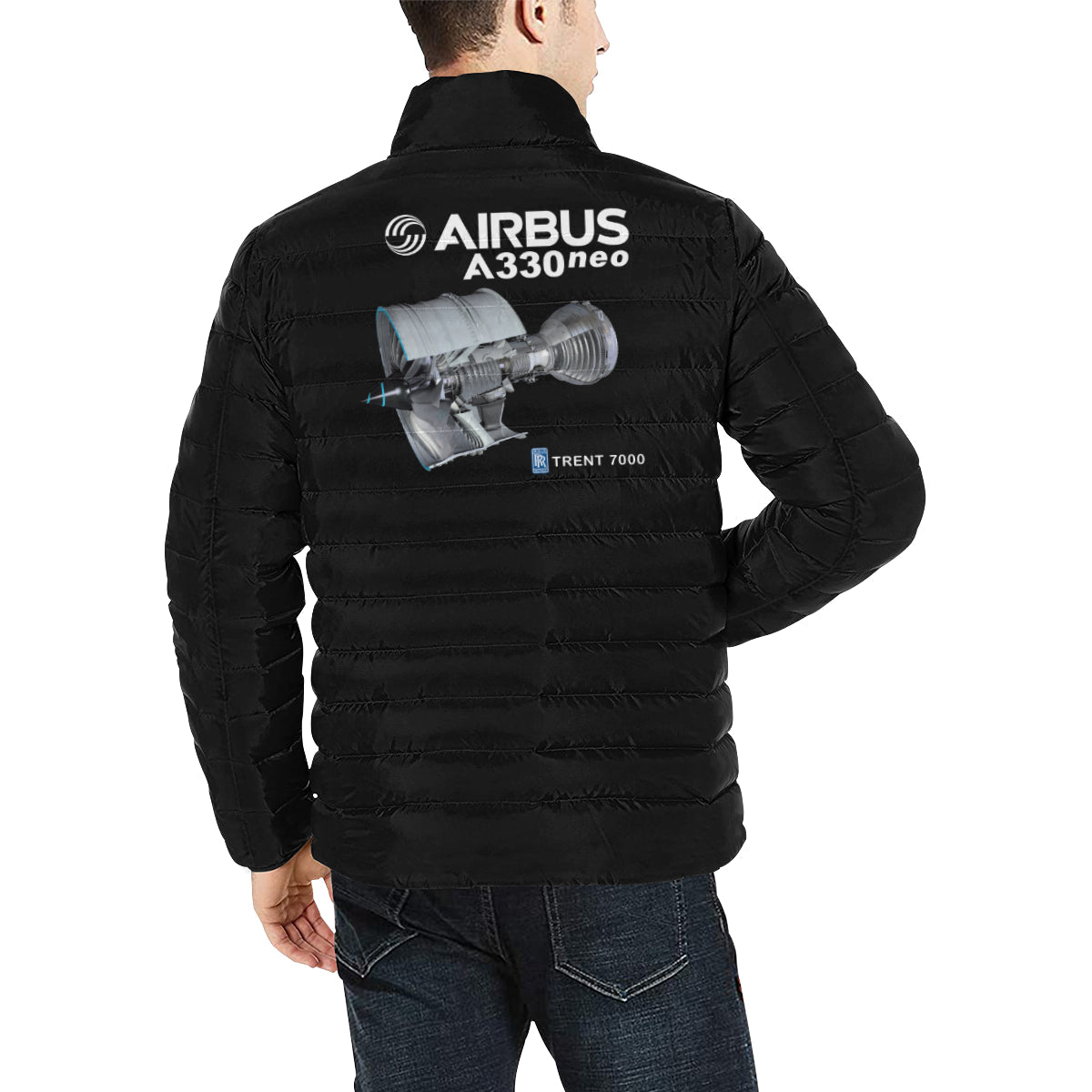 Airbus A330 Men's Stand Collar Padded Jacket e-joyer