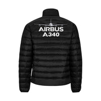 Thumbnail for Airbus A340 Men's Stand Collar Padded Jacket e-joyer