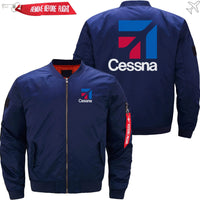 Thumbnail for CESSNA LOGO Ma-1 Bomber Jacket Flight Jacket Aviator Jacket THE AV8R