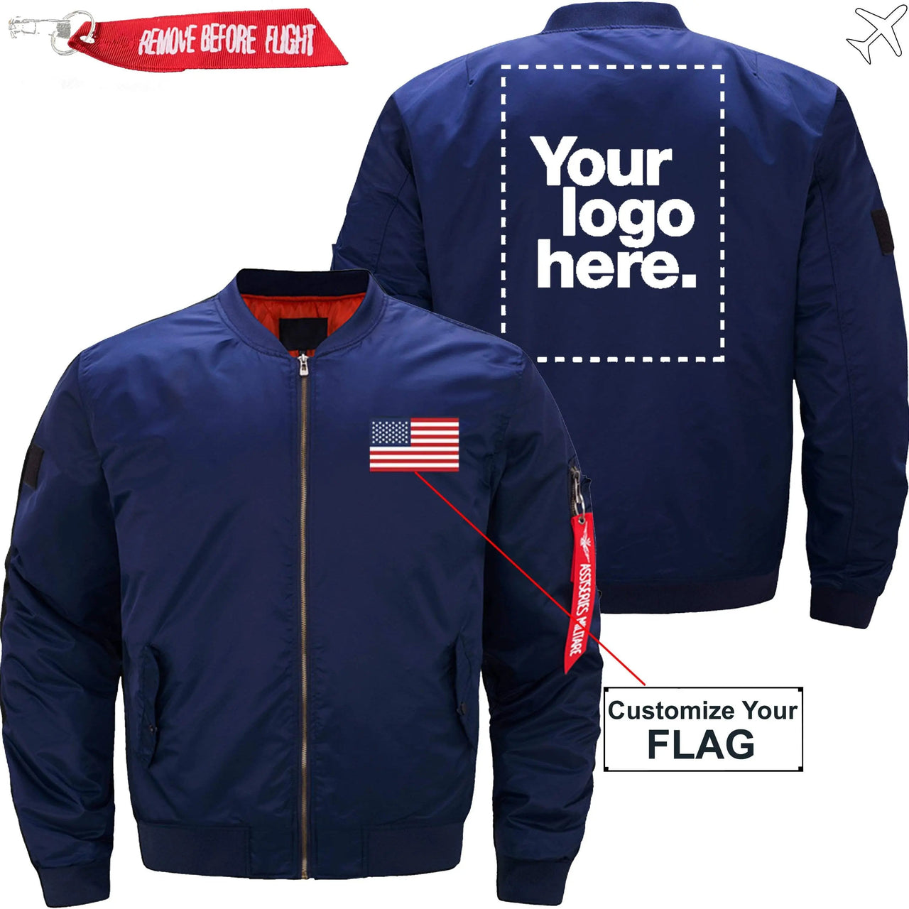 CUSTOM FLAG & LOGO DESIGNED PILOT  S - JACKET THE AV8R