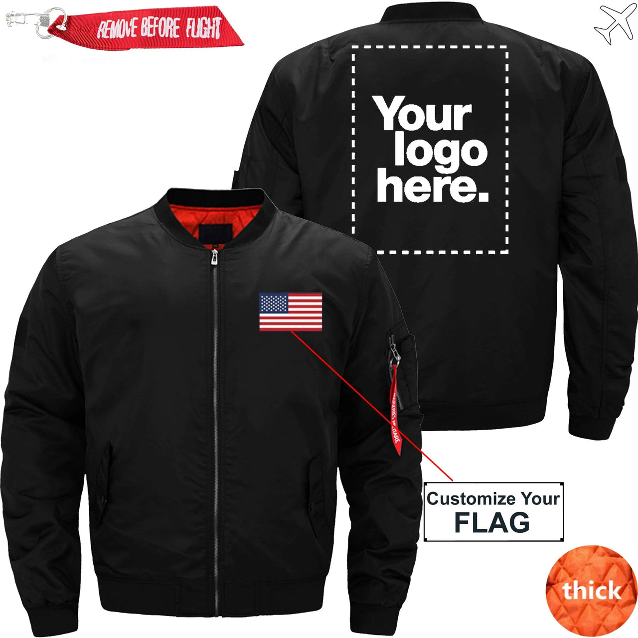 CUSTOM FLAG & LOGO DESIGNED PILOT  S - JACKET THE AV8R