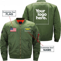 Thumbnail for CUSTOM FLAG, LOGO & NAME WITH BADGE DESIGNED - JACKET THE AV8R