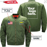 Thumbnail for CUSTOM FLAG, LOGO & NAME WITH BADGE DESIGNED - JACKET THE AV8R