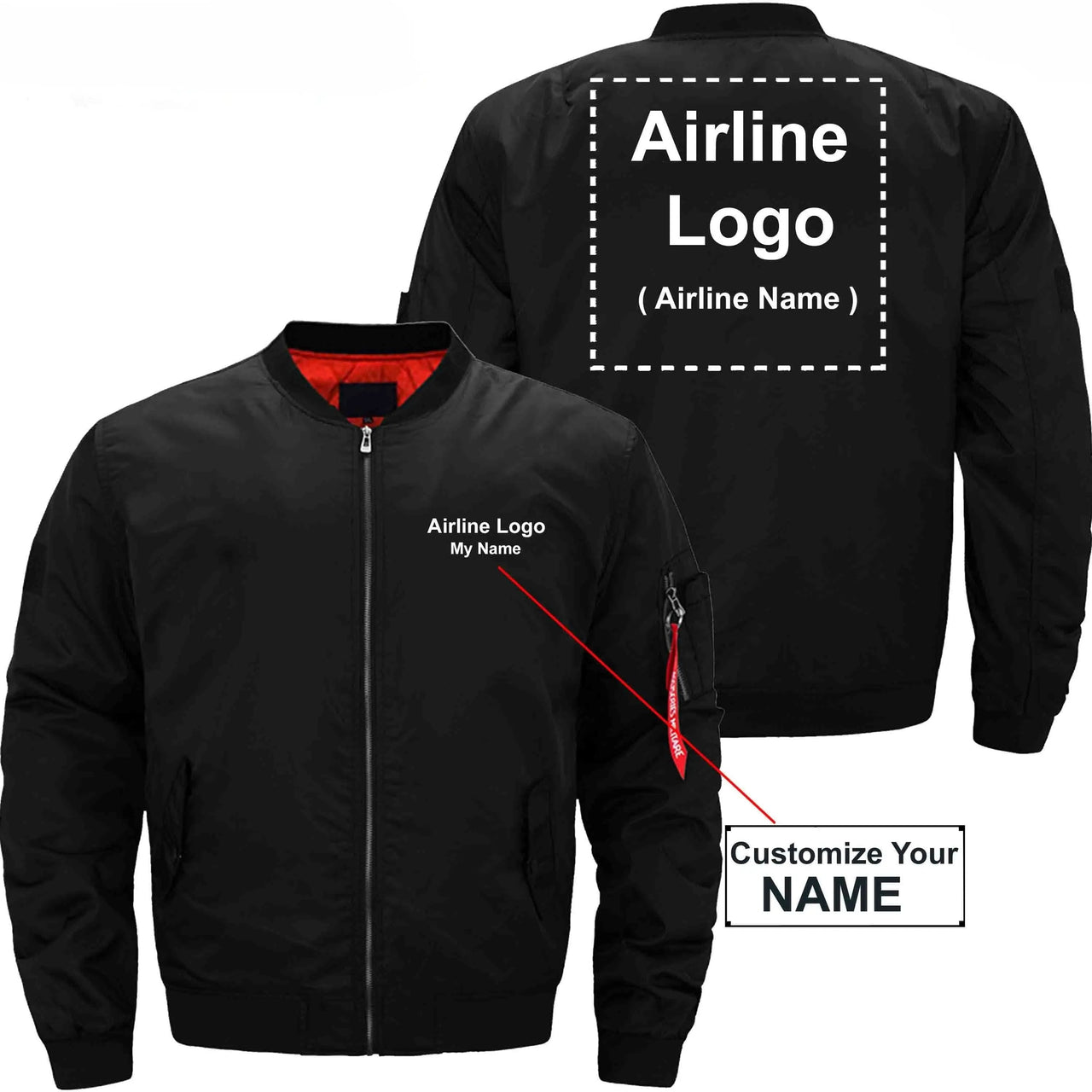 CUSTOM NAME & AIRLINE LOGO - JACKET THE AV8R