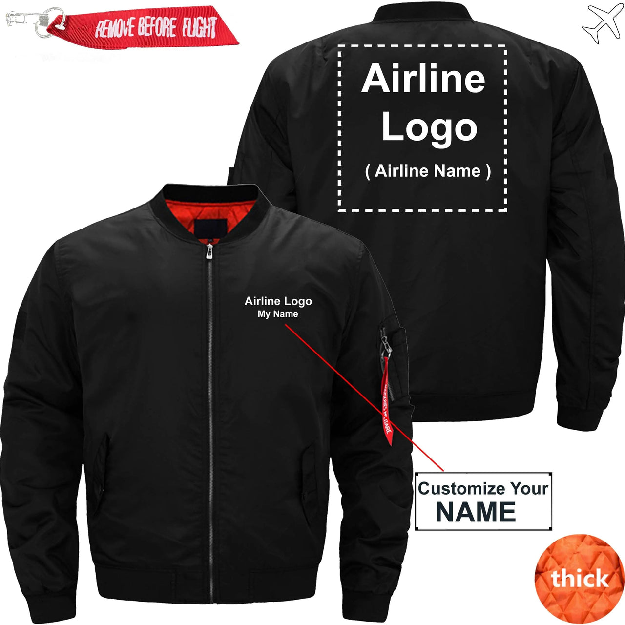 CUSTOM NAME & AIRLINE LOGO - JACKET THE AV8R