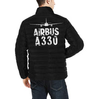 Thumbnail for Airbus A330 Men's Stand Collar Padded Jacket e-joyer