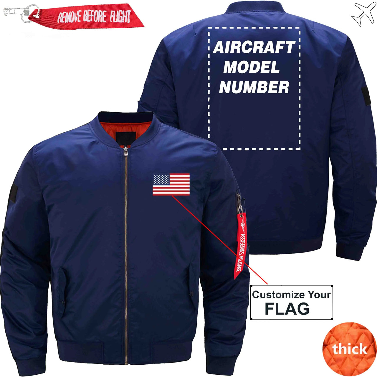 FLAG WITH AIRCRAFT MODEL NUMBER - JACKET THE AV8R