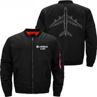 Thumbnail for AIRBUS A380 DIAGRAM Ma-1 Bomber Jacket Flight Jacket Aviator Jacket THE AV8R