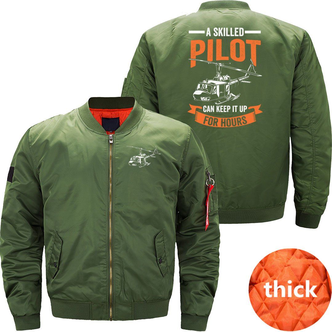 A SKILLED PILOT BOMBER FLIGHT AVIATOR JACKET - PILOTSX