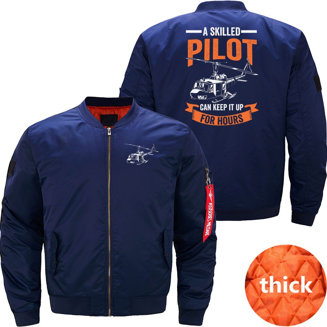 A SKILLED PILOT BOMBER FLIGHT AVIATOR JACKET - PILOTSX