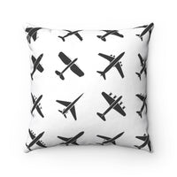 Thumbnail for BLACK AIRPLANES  PILLOW Printify