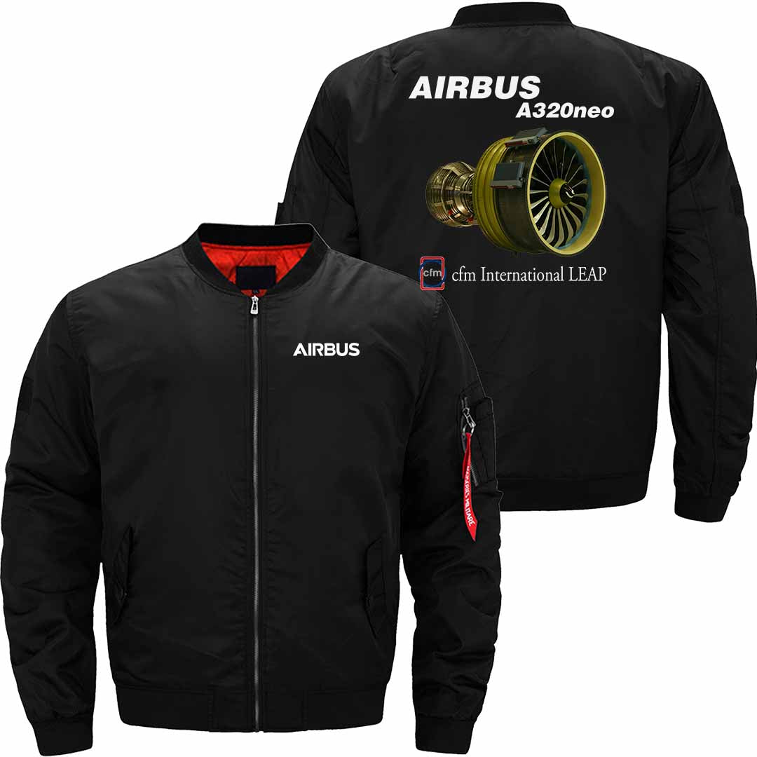 AIRBUS A320 CFM International LEAP Ma-1 Bomber Jacket Flight Jacket Aviator Jacket THE AV8R