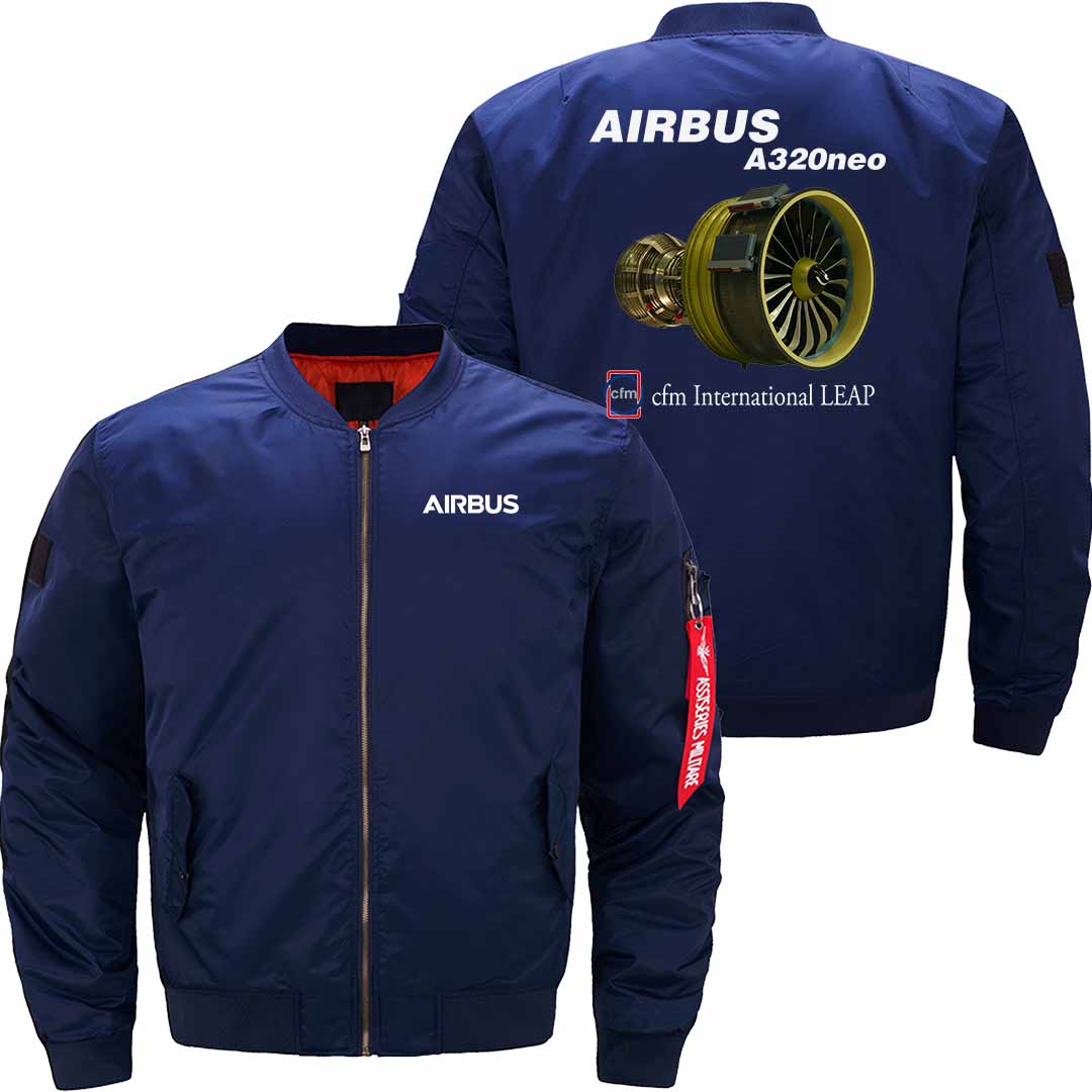 AIRBUS A320 CFM International LEAP Ma-1 Bomber Jacket Flight Jacket Aviator Jacket THE AV8R