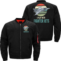 Thumbnail for Fighter Jets Vintage Aircraft Airplane Pilot JACKET THE AV8R