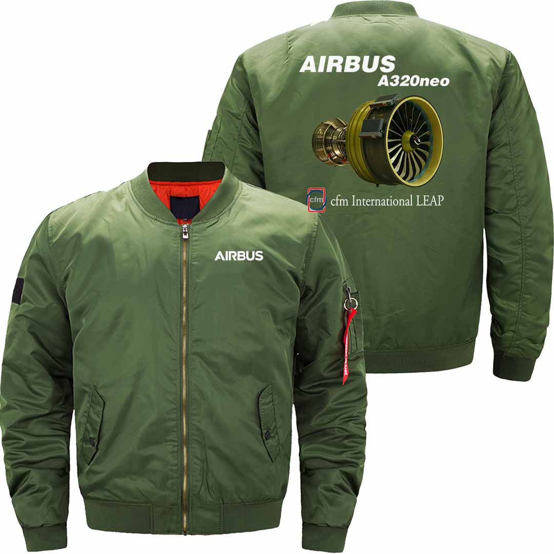 AIRBUS A320 CFM International LEAP Ma-1 Bomber Jacket Flight Jacket Aviator Jacket THE AV8R