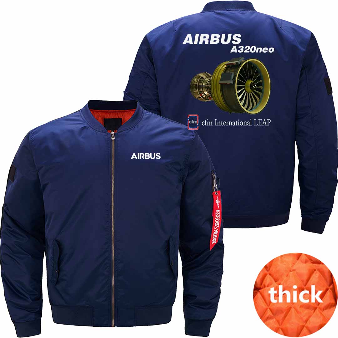 AIRBUS A320 CFM International LEAP Ma-1 Bomber Jacket Flight Jacket Aviator Jacket THE AV8R