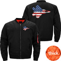 Thumbnail for F-22 Raptor Fighter Jet Airplane American Flag F22 JACKET THE AV8R