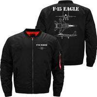 Thumbnail for F-15 Eagle Fighter Jet Pilot Military Aircraft F15 JACKET THE AV8R