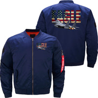 Thumbnail for F 15 EAGLE FIGHTER PLANE JET US FLAG JACKET THE AV8R