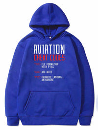 Thumbnail for Aviation Cheat Codes Funny Airplane Humor Pilot PULLOVER THE AV8R