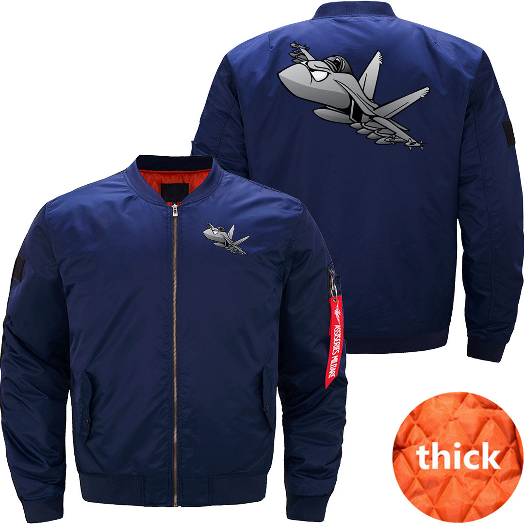 Military Fighter Attack Jet Airplane Cartoon JACKET THE AV8R