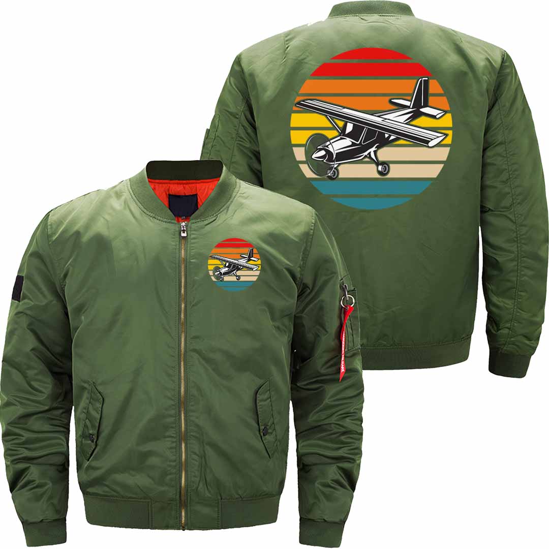 Cessna 172 Skyhawk Airplane Retro Sunset JACKET THE AV8R