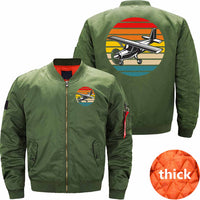 Thumbnail for Cessna 172 Skyhawk Airplane Retro Sunset JACKET THE AV8R