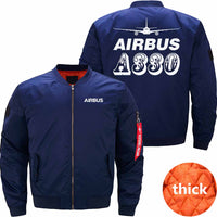 Thumbnail for AIRBUS A330 Ma-1 Bomber Jacket Flight Jacket Aviator Jacket THE AV8R