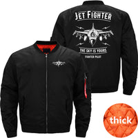 Thumbnail for Jet Fighter The Sky Is Yours Fighter Pilot JACKET THE AV8R