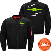 Thumbnail for Fighter Jets v Alien Spaceship JACKET THE AV8R