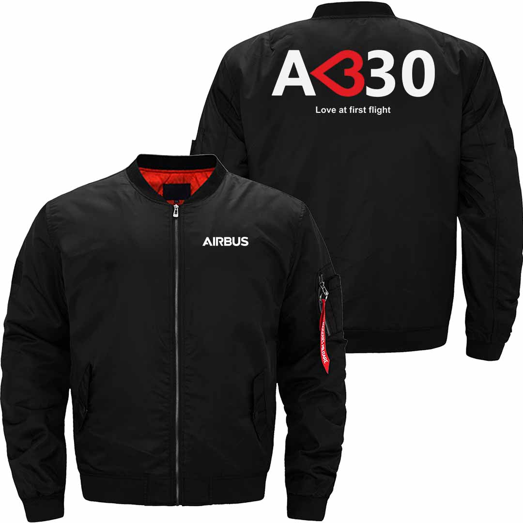 AIRBUS A330 LOFVE AT FIRTS TIME Ma-1 Bomber Jacket Flight Jacket Aviator Jacket THE AV8R