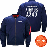 Thumbnail for AIRBUS A340 Ma-1 Bomber Jacket Flight Jacket Aviator Jacket THE AV8R