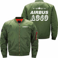 Thumbnail for AIRBUS A340 Ma-1 Bomber Jacket Flight Jacket Aviator Jacket THE AV8R