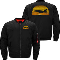 Thumbnail for F-18 Hornet Sunset Flight Jet Fighter Airplane Vin JACKET THE AV8R