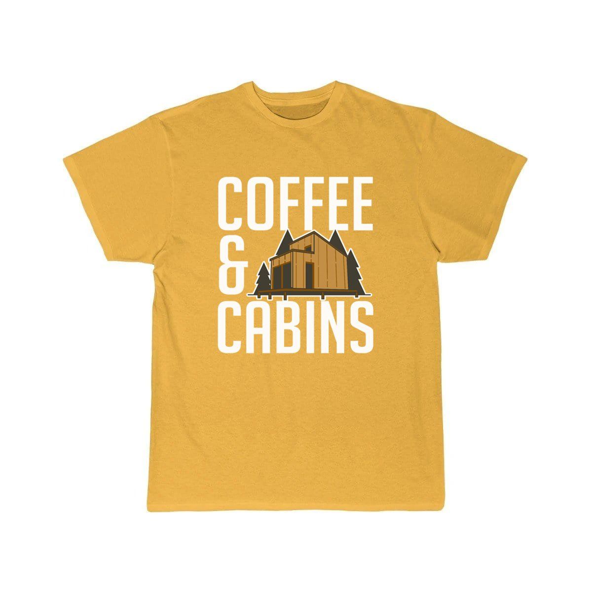 Coffee And Cabins Caffeine Lover Outdoor Camper T-SHIRT THE AV8R