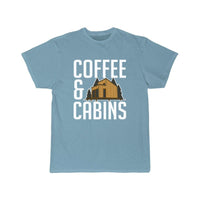 Thumbnail for Coffee And Cabins Caffeine Lover Outdoor Camper T-SHIRT THE AV8R