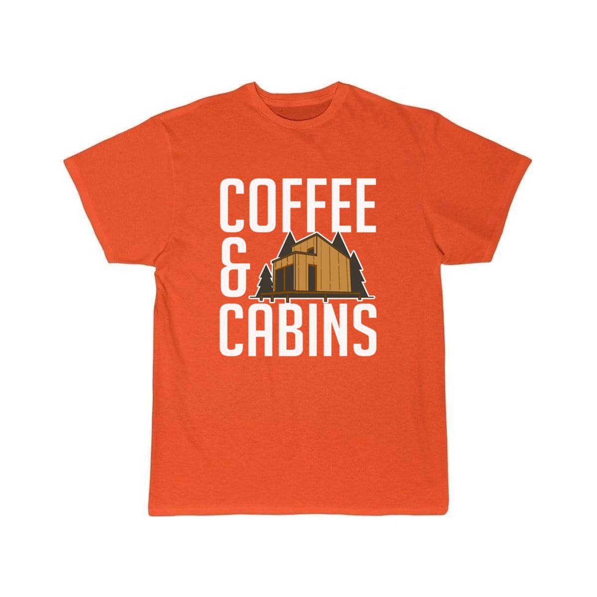 Coffee And Cabins Caffeine Lover Outdoor Camper T-SHIRT THE AV8R