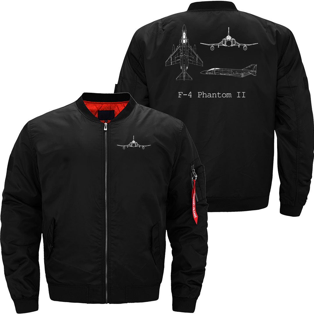 F-4 Phantom Ii Fighter Jet Mechanical Sketch JACKET THE AV8R