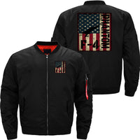 Thumbnail for F-4 Phantom American Flag Fighter Jet Pilot Patrio JACKET THE AV8R