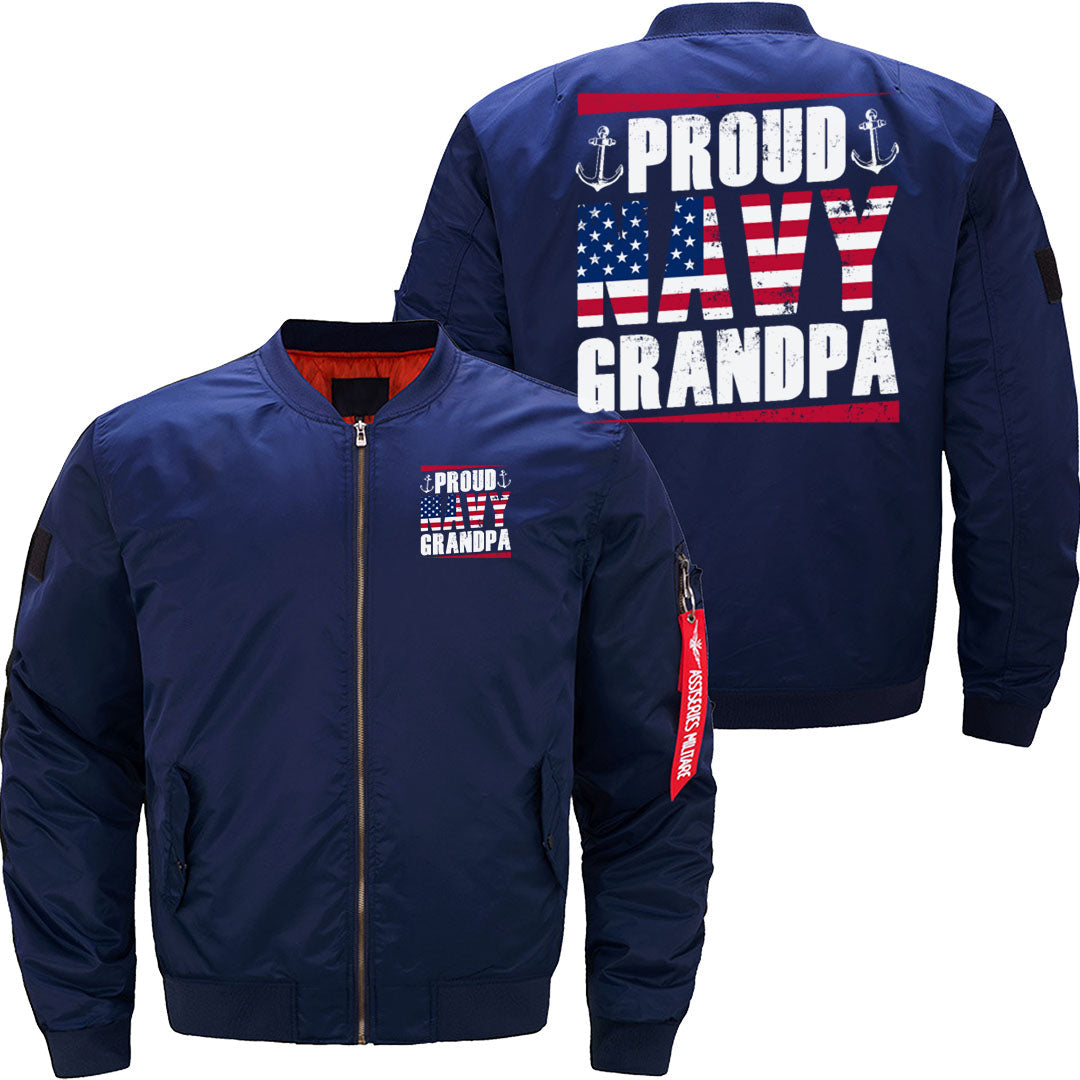 Proud Navy Grandpa Anchor Veteran's Day Marine JACKET THE AV8R