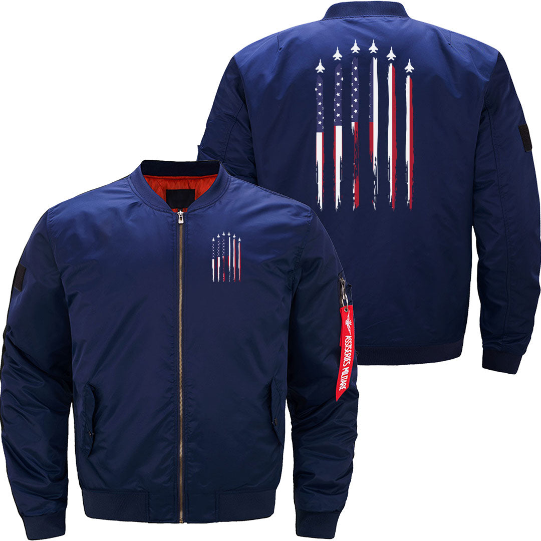 American Flag Usa Airplane Jet Fighter 4Th Of July JACKET THE AV8R