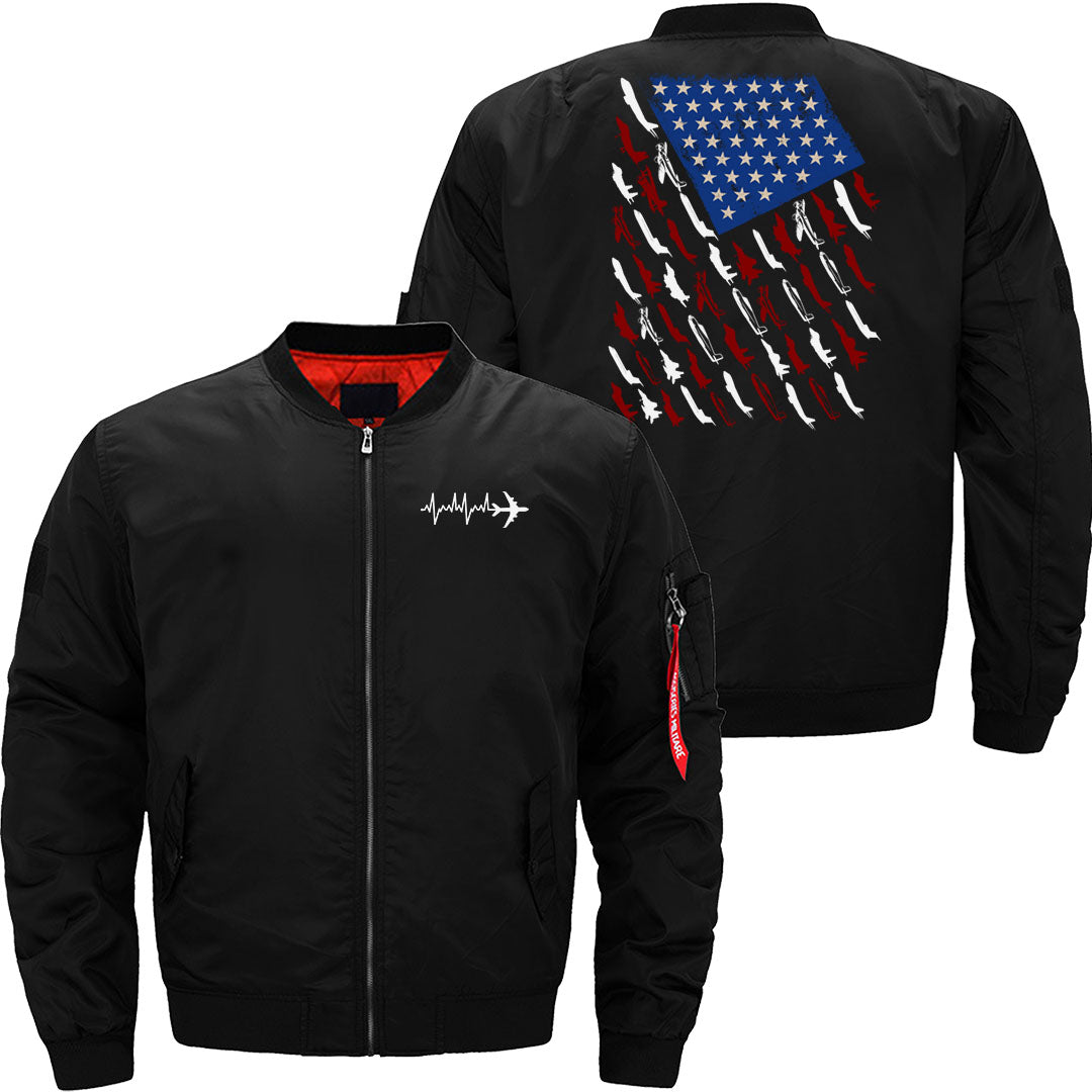 Pilot Airplane American Flag Vintage JACKET THE AV8R