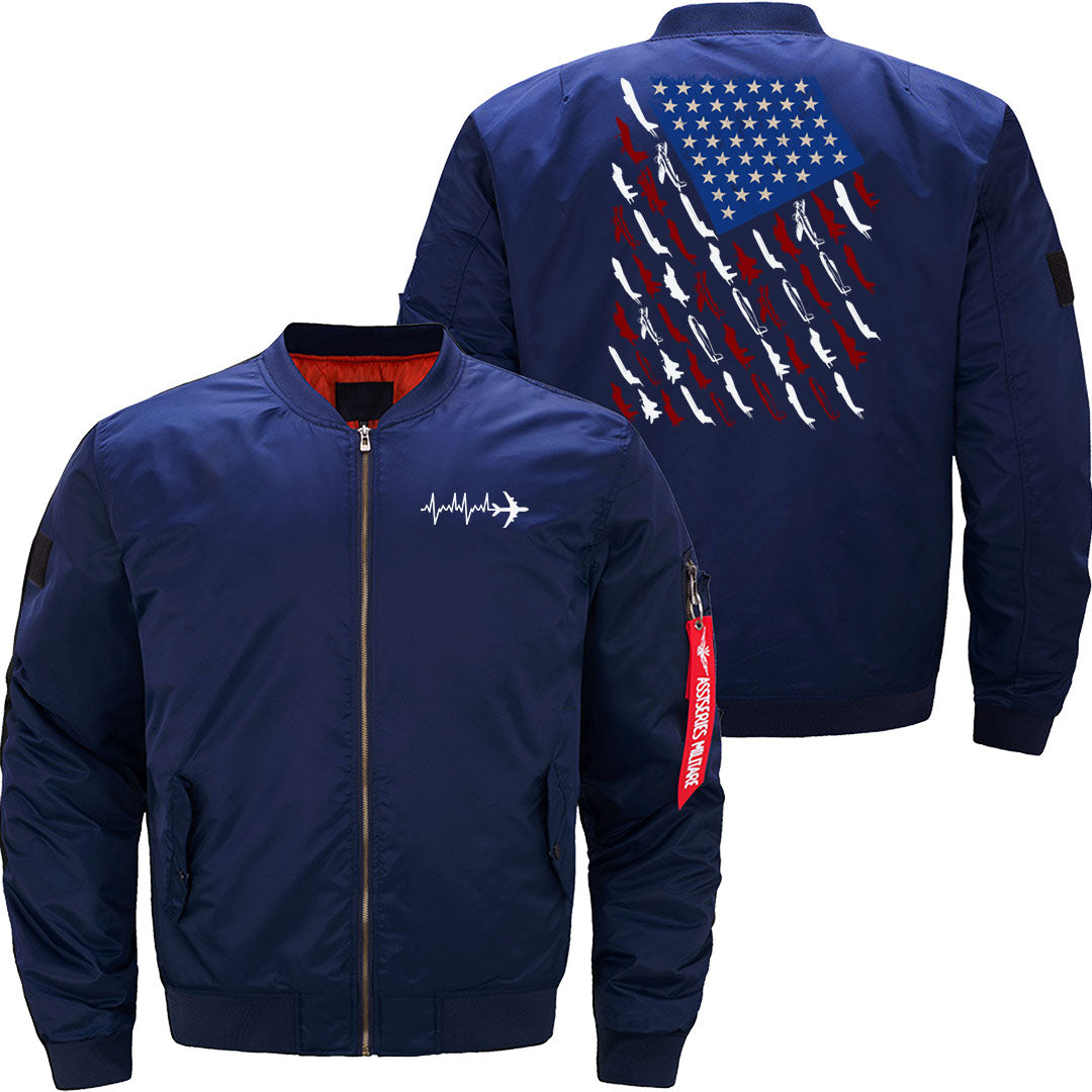 Pilot Airplane American Flag Vintage JACKET THE AV8R